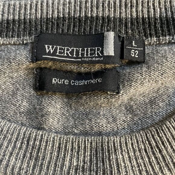 Werther Cashmere Sweater Jumper Knit Long Sleeve Pullover Large 52 - Picture 3 of 6